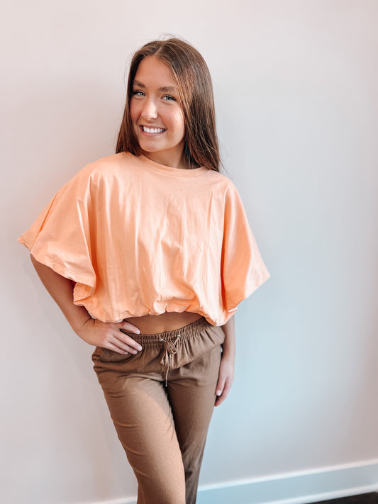 Coral Balloon Silhouette Top