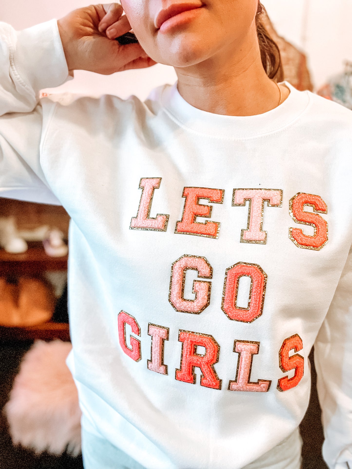 Let's Go Girls Patch Sweatshirt