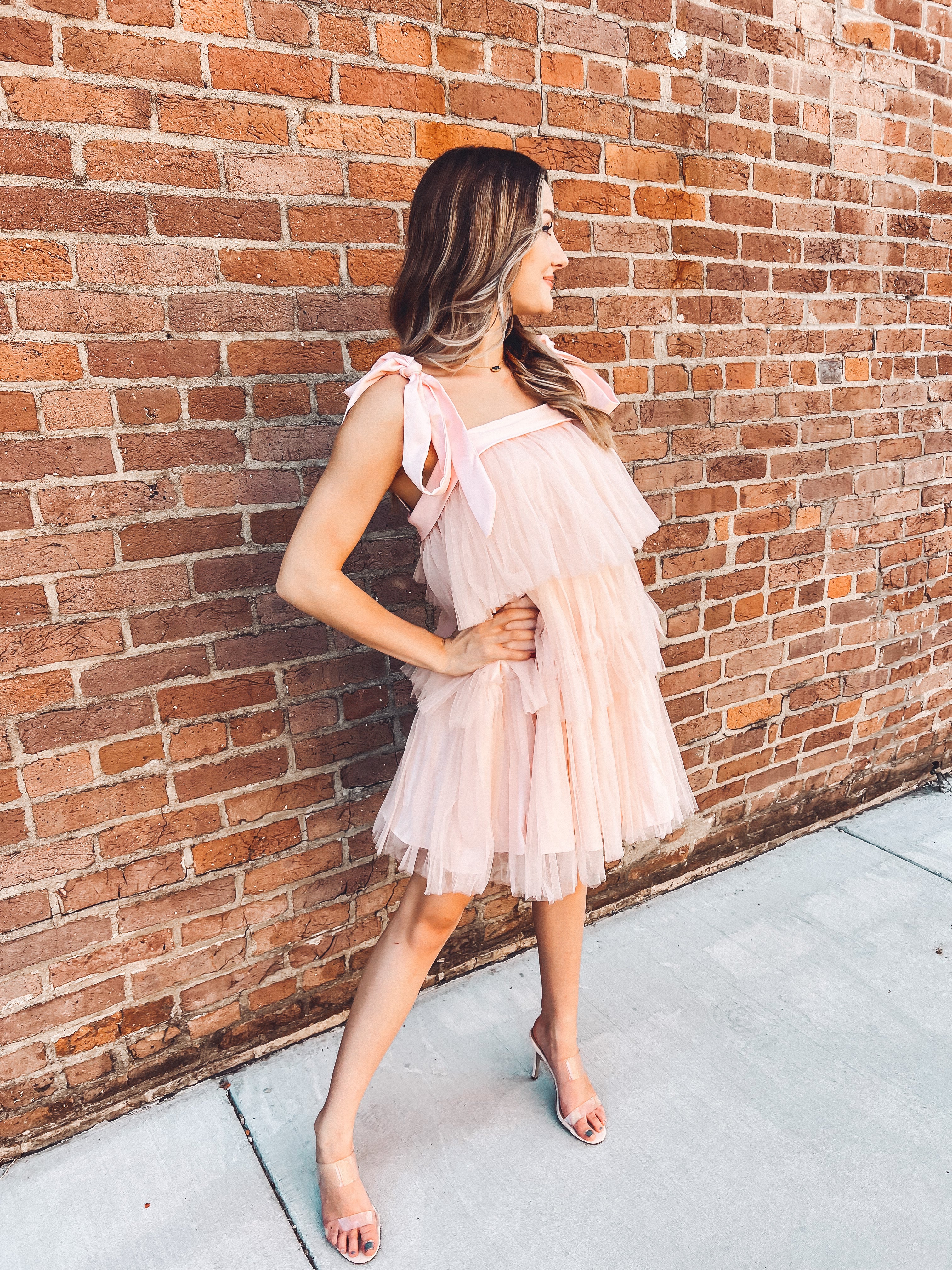 Blushing Babe Trapeze Tulle Dress – Shop Closet Chic Boutique