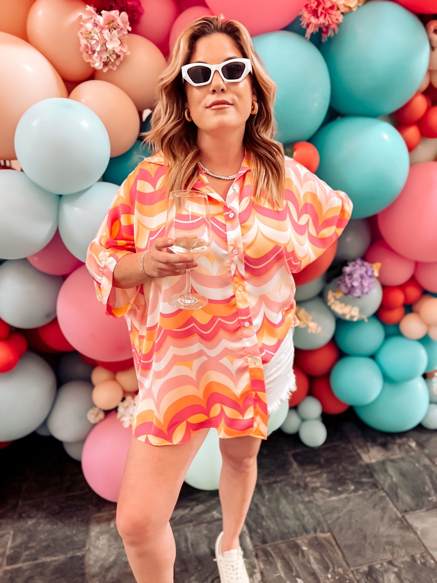Sunset Dreams Oversized Button Down