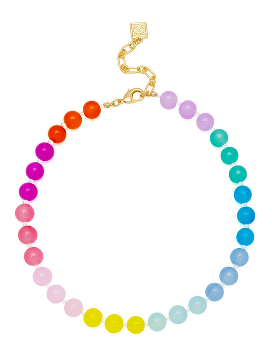 Happy Multicolor Glass Bead Necklace