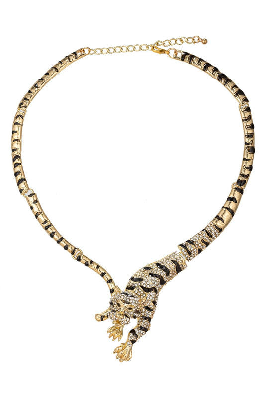 Jumping Leopard Collar necklace